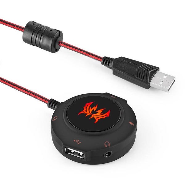 S2 Usb 2.0 Sound Card Hub Headphones Microphone Adapter 3D Surround For Pc Note Carousel 5