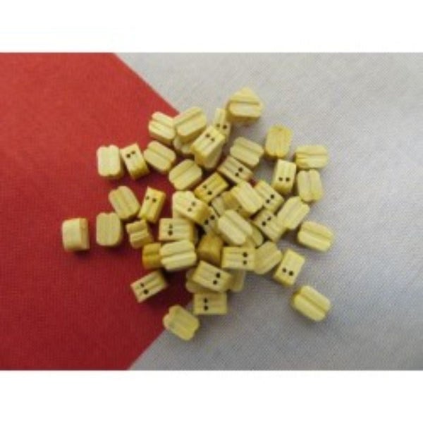 Wooden Model Ship Fitting - Wooden Block Double 5mm (50) Carousel 1