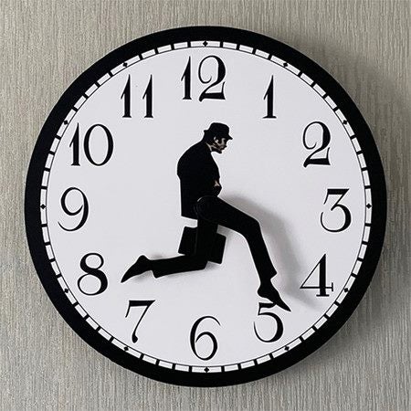 Ministry Of Silly Walk Wall Clock Comedian Home Decor Novelty Wall Watch Funny W Carousel 2