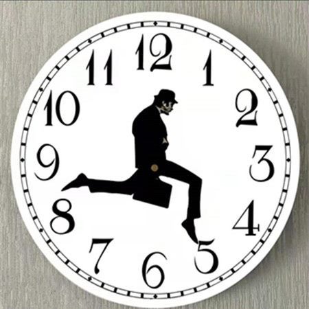 Ministry Of Silly Walk Wall Clock Comedian Home Decor Novelty Wall Watch Funny W Carousel 6