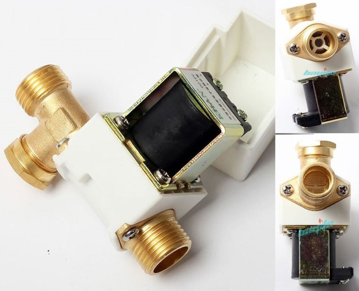 Water Solenoid Valve 1/2" Brass fittings NC 12V 24V or 230Vac options Carousel 15