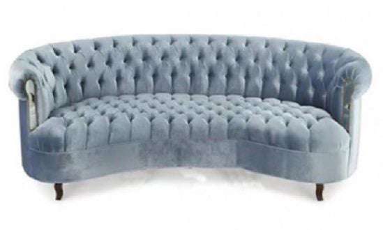 CLEARANCE - Lura Curved Sofa 2 Seater -Taupe Velvet *65% Off* Last Floor Model Carousel 17