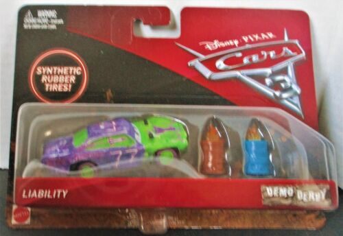 2017 Disney Pixar Cars 3, Liability, Demo Derby with Crash Barrel with Flames Carousel 1