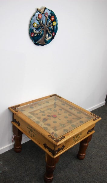Medium Coffee Table With Brass Inlay With Green Lapis Lazuli Carousel 2