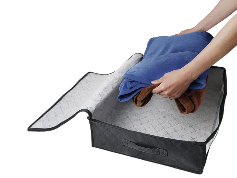 3Pcs Foldable Under Bed Storage Bins Clothes Storage Bags with Reinforced Handle Carousel 2