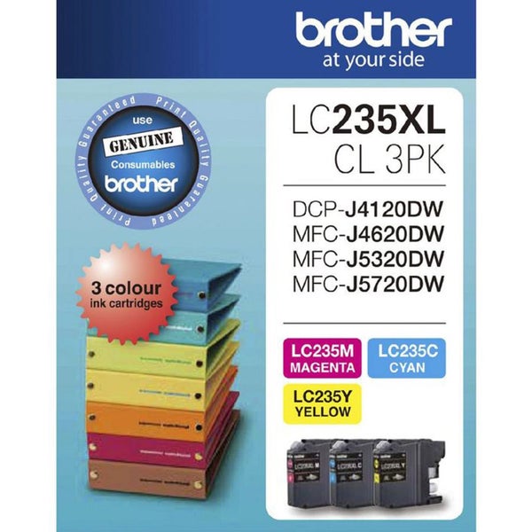 Brother LC235XL 3 Colours Value Pack Ink Cartridge LC235XLCL3PK Carousel 1