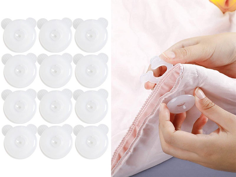 12Pcs Plastic Quilt Cover Clips Pins Quilt Cover Fixing Clip Tool Carousel 1