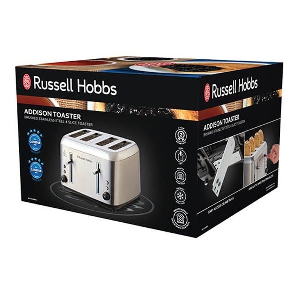 Russell Hobbs Addison 4 Slice Toaster - Brushed Stainless Steel RHT514BRU... Carousel 4