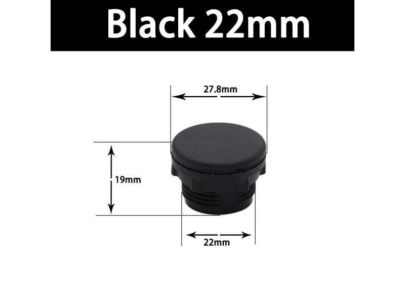 Plastic 22mm Hole Plug 16mm ABS Button Hole Black Gray Plugs Dustproof Carousel 1