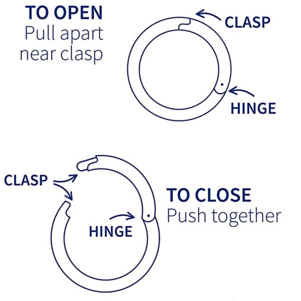 10mm Silver Ear Tragus Eyebrow Cartilage Septum Lip Nose Hoop Clicker Ring Carousel 2