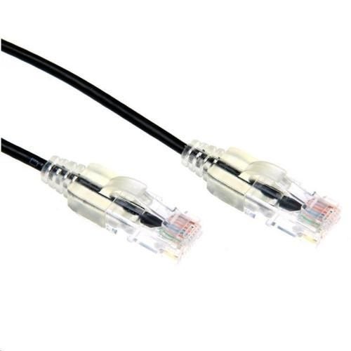 Dynamix PLSK-C6-1.5 Cat6A RJ45 Patch Lead - 1.5m - Black UTP - 10G - 30AWG - Carousel 1
