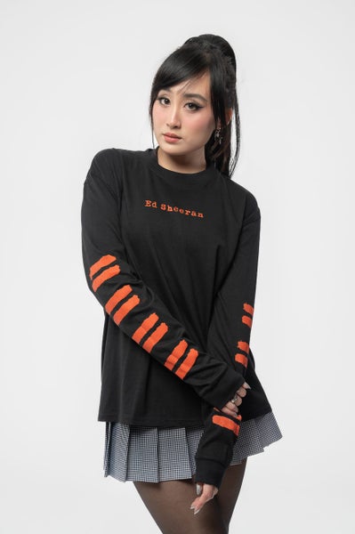 Ed Sheeran T Shirt Equals Logo new Official Mens Black Long Sleeve Arm Print Carousel 3