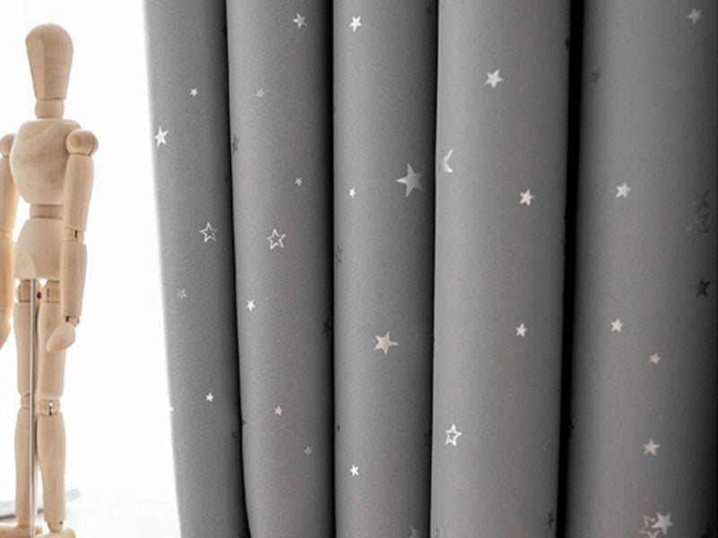 150 x 250cm Star Blockout Curtain Grommet Window Blinds Curtain Home Decoration Carousel 4