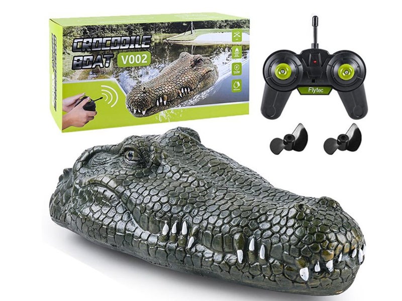 2.4GHZ RC Crocodile Boat,Halloween Prank Toy For Pool , Pond And Garden Carousel 1