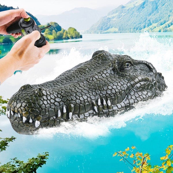2.4GHZ RC Crocodile Boat,Halloween Prank Toy For Pool , Pond And Garden Carousel 2