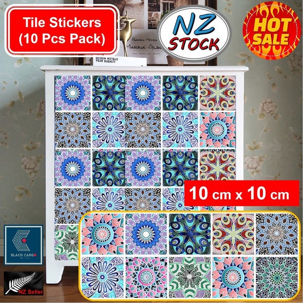 10Pcs Moroccan WallPaper Tile Sticker Wall Vinyl Decals *Local Clearance* Carousel 2