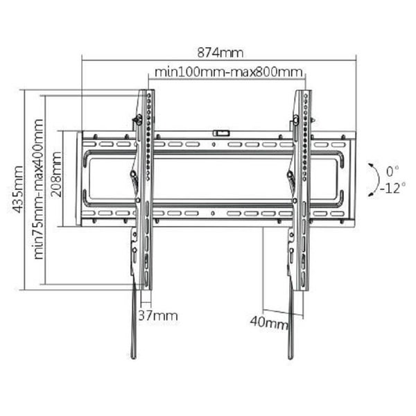 Brateck Lumi LP46-48T 37-70" Tilt TV wall mount bracket Carousel 2
