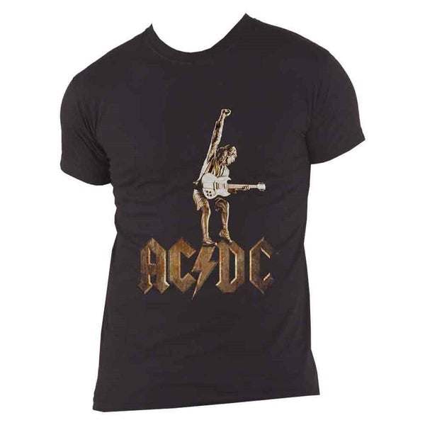 AC/DC T Shirt Angus Statue Band Logo Rock or Bust Official Unisex New Black Carousel 4