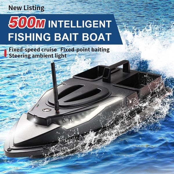 500M Dual Hoppers Bait Boat With Cool Turning Light Constant Speed Cruise Mode Carousel 2