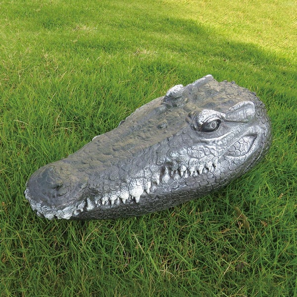 Art Decoration 2 In 1 Floating Crocodile Head RC Boat For Pond,Garden,Pool Carousel 15