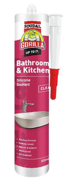 Silicone Sealant Bathroom & Kitchen 300ml Clear- Gorilla Carousel 1
