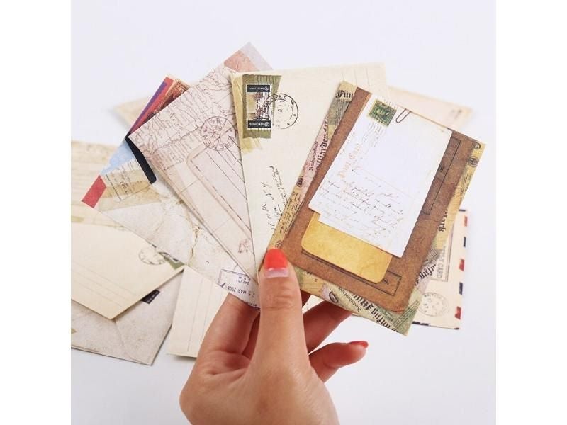 New Vintage Paper Envelopes Style Ancient Gift Letter Pad Pack Office School Carousel 2