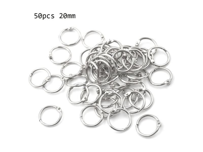 50Pcs 15 80mm Metal Ring Binder For Loose Leaf Books Carousel 2