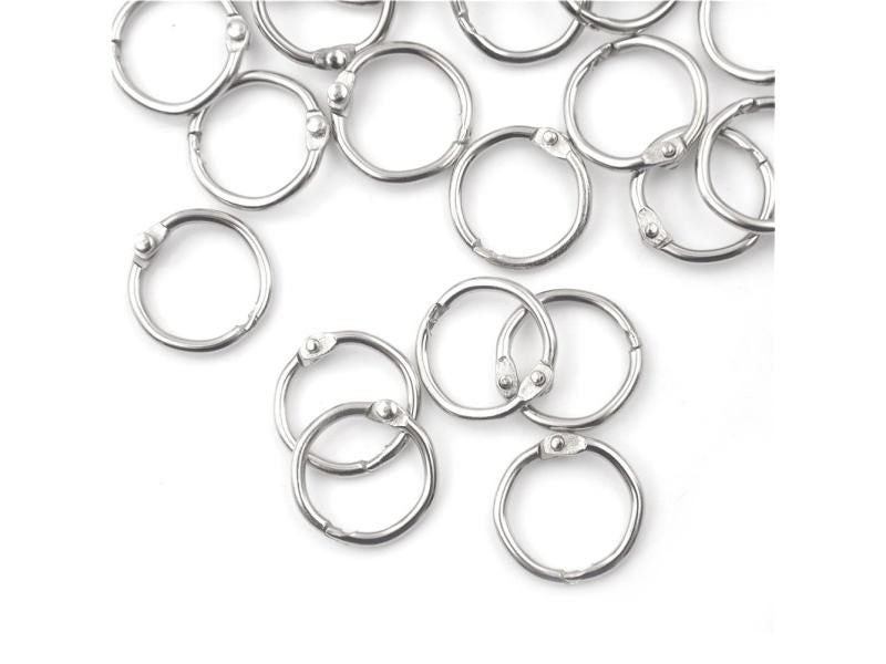 50Pcs 15 80mm Metal Ring Binder For Loose Leaf Books Carousel 1