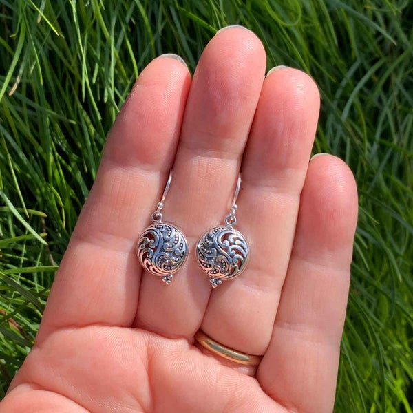 925 Sterling Silver Earrings with Koru design "Tia" Carousel 2