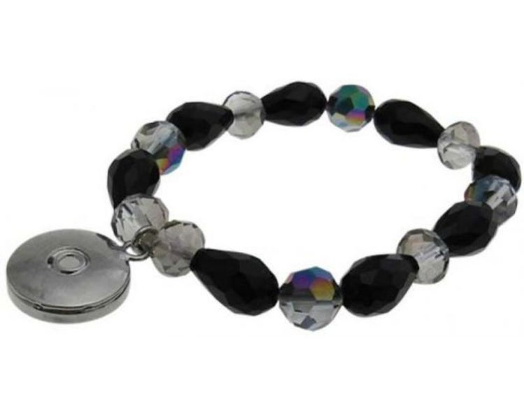 Bracelet - Snap REDFOX Black Cryst Carousel 1