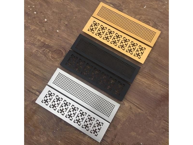 W80mm Snowflake Honeycomb Rectangular Gold Silver Black Aluminum Ventilation Carousel 2