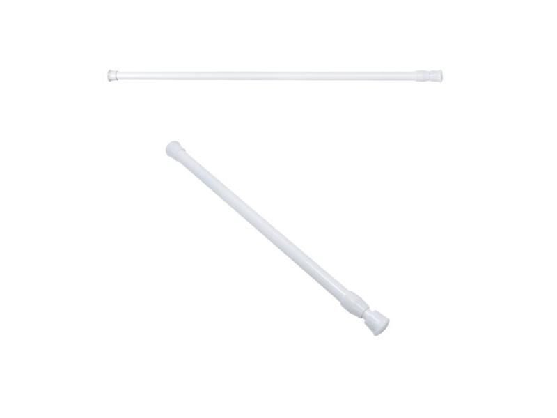 Spring Loaded Extendable Telescopic Net Voile Tension Curtain Rail Pole Rod Carousel 1
