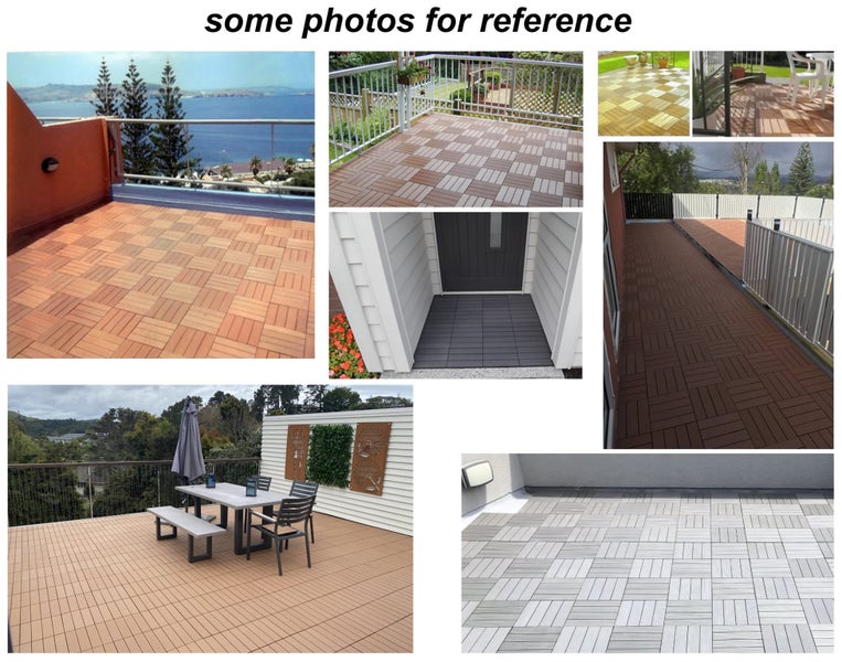 Composite Tile DIY WPC tiles DIY Decking Flooring Wood Plastic ($59/10 tiles) Carousel 5