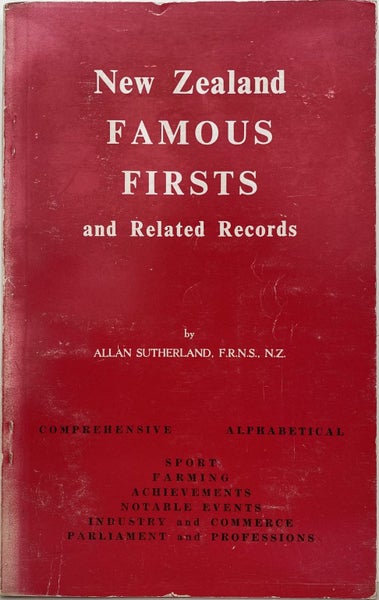 NEW ZEALAND FAMOUS FIRSTS and Related Records by Allan Sutherland 1961 Carousel 1