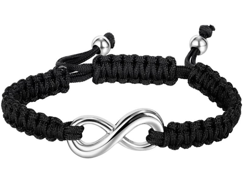 Bracelet Couple Style for Women Hand Woven Black Rope Stainless Steel Bracelet Carousel 1