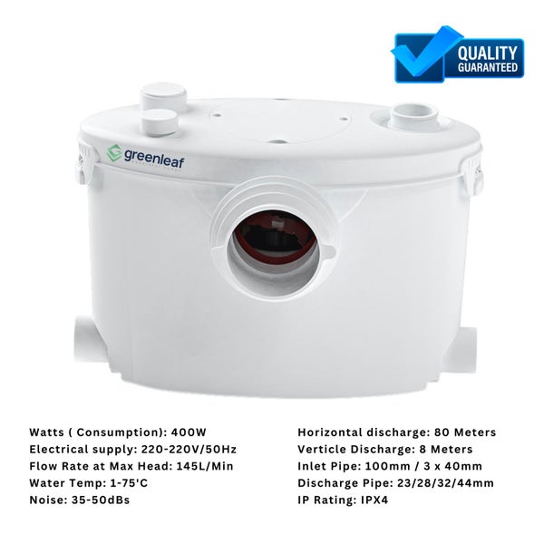 Macerator Pump Sewage / Waste Toilet Pump - GreenLeaf - Classic 400 Carousel 2