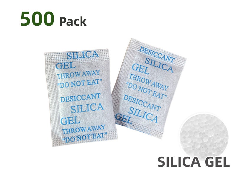 500 Packets 1 Gram Silica Gel Desiccant Moisture Absorber Dehumidifier Non-Toxic Carousel 1