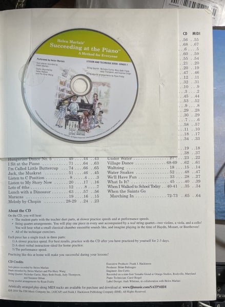 Succeeding at the Piano Lesson and Technique Book Grade 1 by Helen Marlais + CD Carousel 4