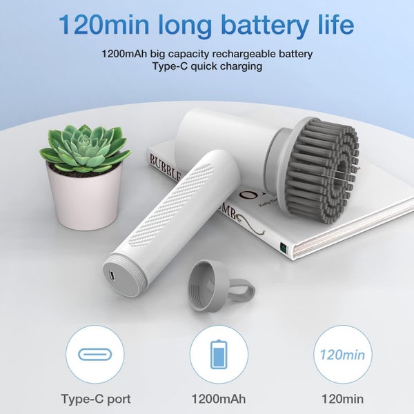 Wireless Electric Cleaning Brush Housework Kitchen Dishwashing Brush Carousel 1