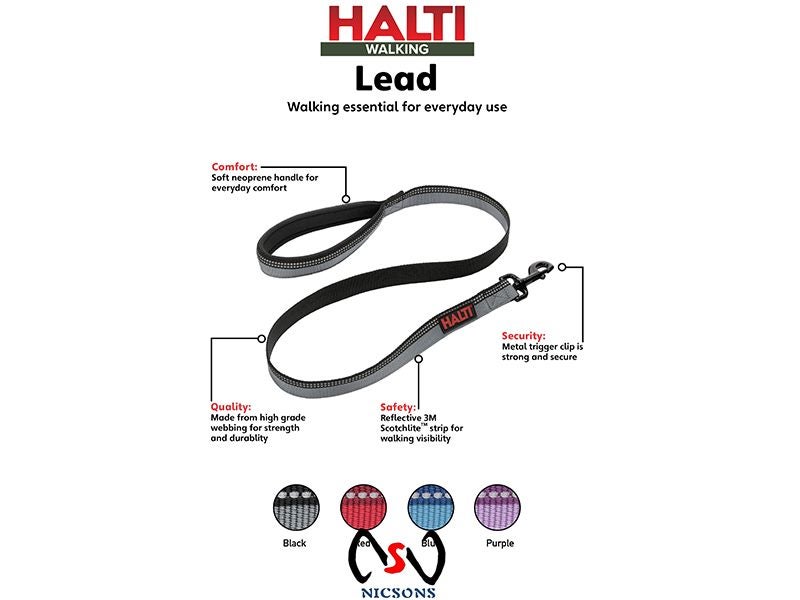 HALTI Dog Walking Lead Black - Small Carousel 2