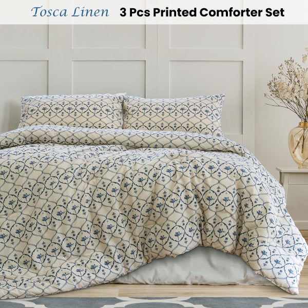 Ardor Tosca Linen 3 Pcs Comforter Set Carousel 2