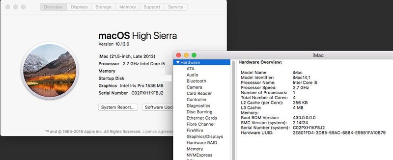 PART - Logic board - 21.5" Late 2013 Intel iMac (2.7GHz Quad core i5) Carousel 2
