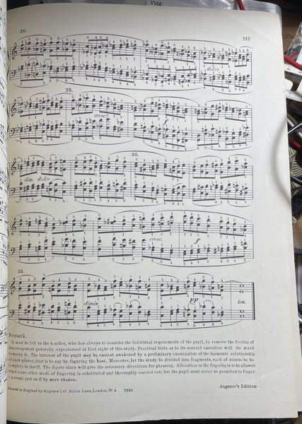 J. B. Cramer Bulow Piano Studies Book II Augener's Edition No 8055B Carousel 4