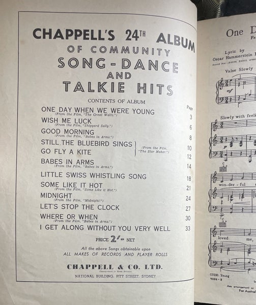 24th Chappell's Song & Dance Album of 12 Popular Hits Carousel 2