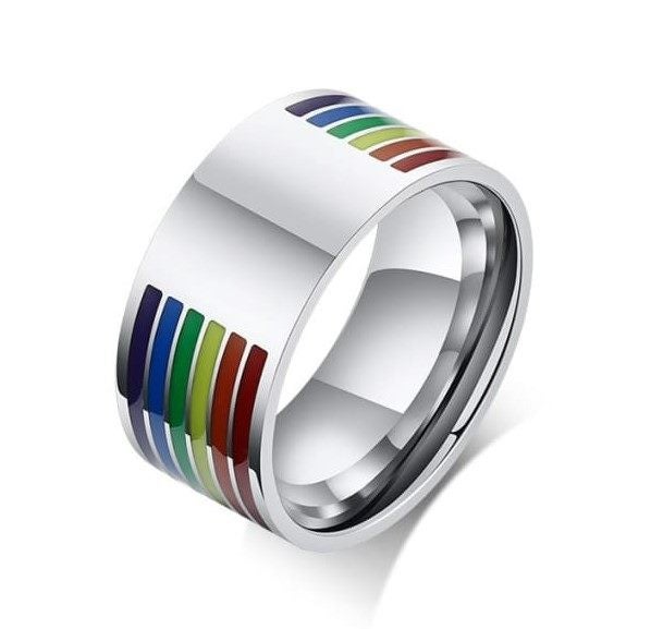 Men's Stainless Steel Enamel Pride Band Carousel 1