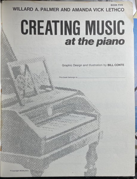 Creating Music at the Piano Book Five by Willard Palmer & Amanda Vick Lethco Carousel 2