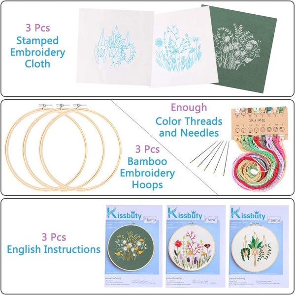 Embroidery Starter Kit 3 Pack63617612218113113