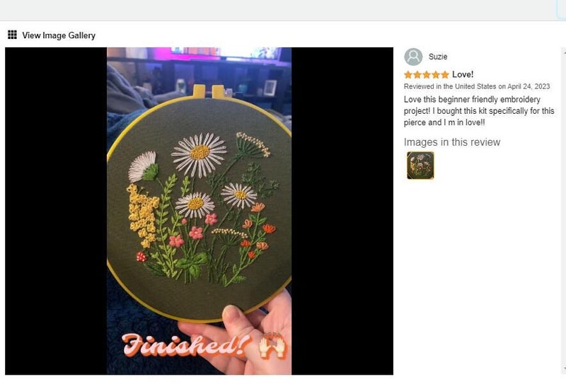 Embroidery Starters Kit, 4 Pack Cross Stitch Kits62999081626883111
