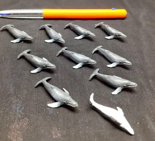 Humpback Whale Figures - Set of 10 Counters - Safari Brand Carousel 1