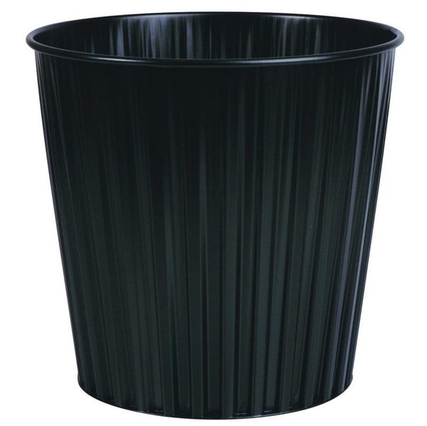 Fluteline 15L Metal Waste Bin - Black Carousel 1